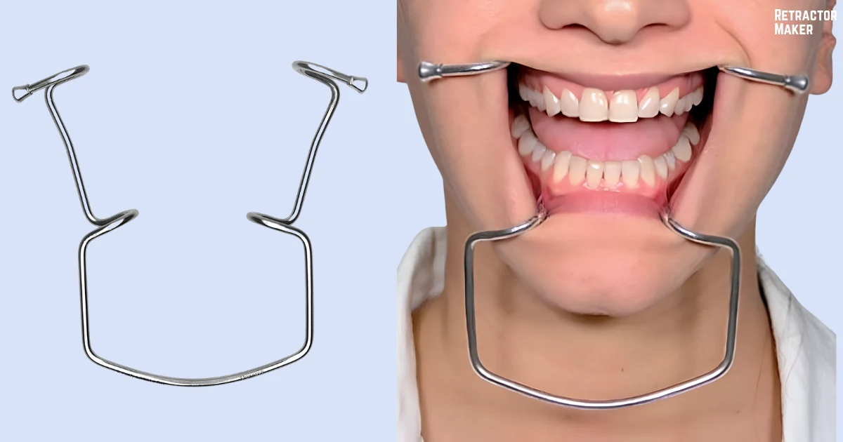Orringer cheek retractor placement during a surgical procedure.