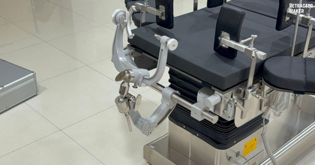 MAYFIELD Skull Clamp Mounted on an Operating Table