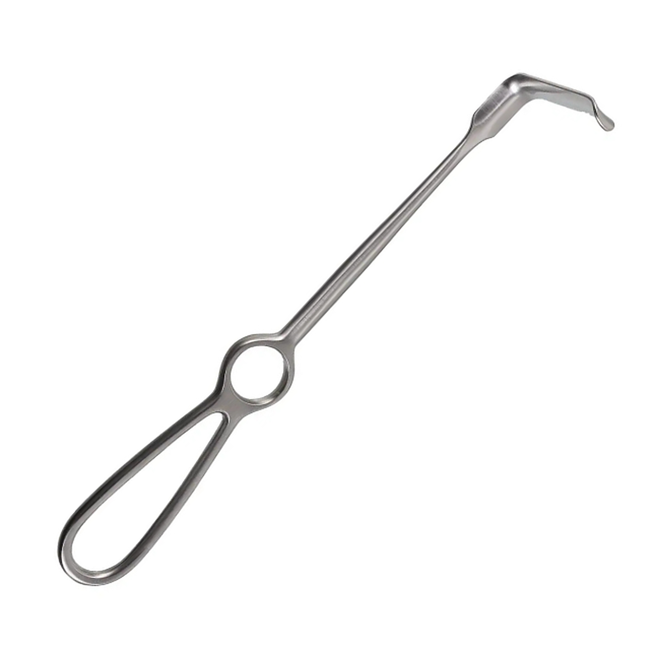 Obwegeser Soft Tissue Retractor with downward curved channel lip