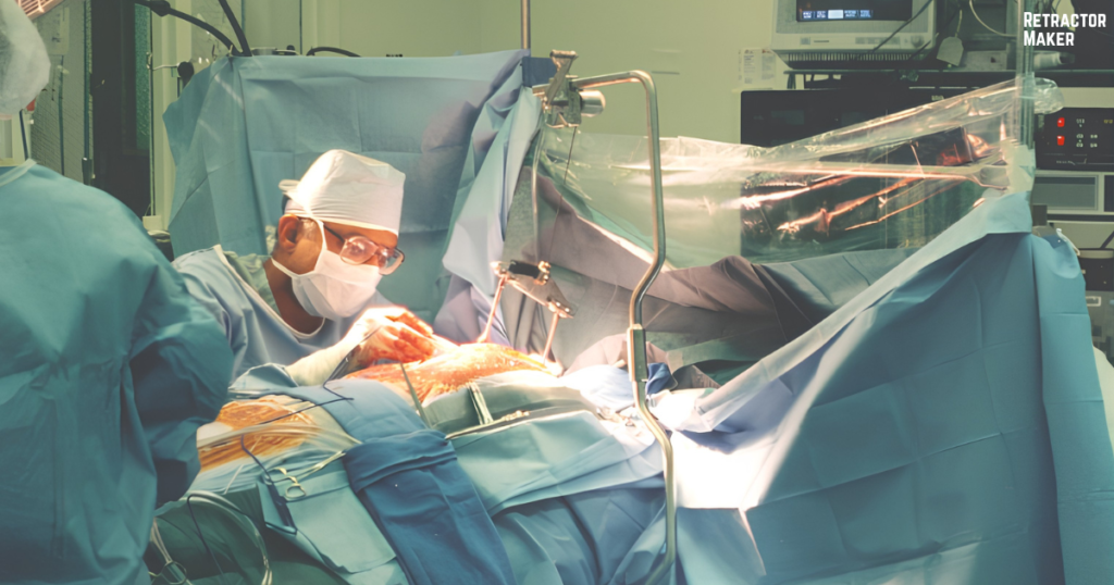 Rultract Retractor used during surgery