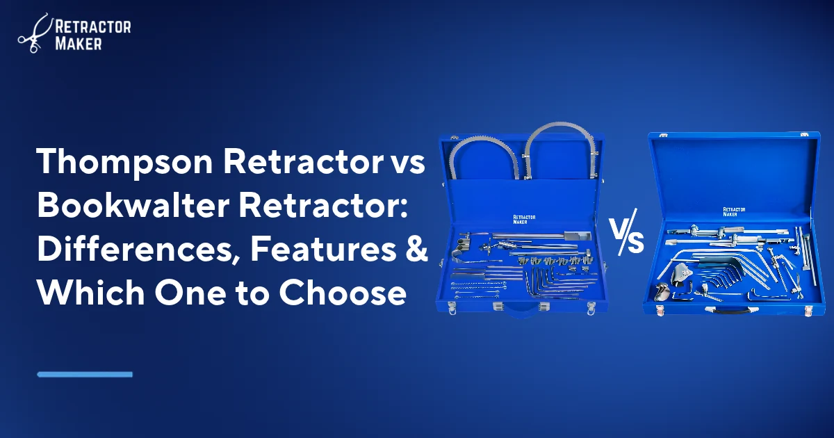 Thompson Retractor and Bookwalter Retractor systems side by side